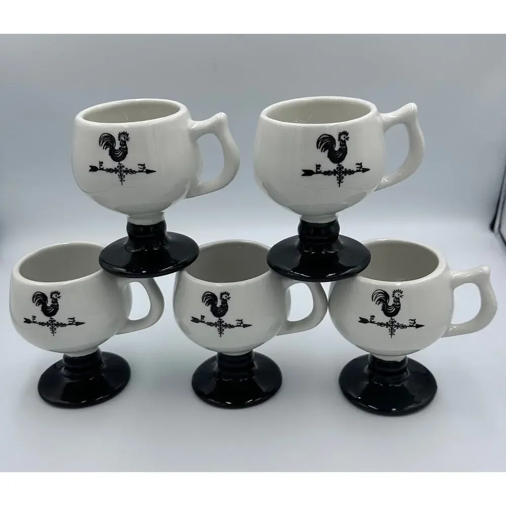 Caribe Diner Puerto Rico Pedestal 5 Coffee Mug Rooster Weathervane MCM 50's USA